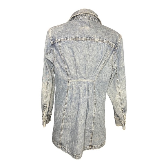 Vintage Denim Jean Barn Jacket 100% Cotton Petite Large Field Gear - Picture 4 of 4